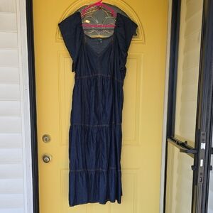 Terra & Sky Dark Blue JEAN/TENCIL Maxi Dress